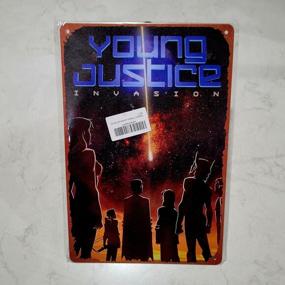 Other - Young Justice Invasion Metal Tin Poster 8x12 NEW ART DC Comics Sign